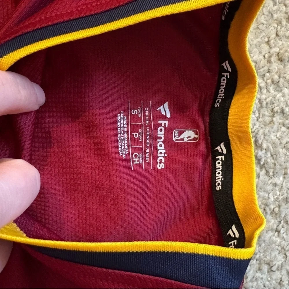 Cleveland Cavaliers Kids Basketball Jersey #10 Garland Small Fanatics NBA Red